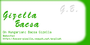 gizella bacsa business card